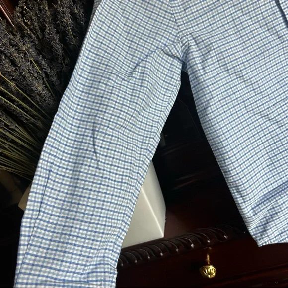 Vineyard Vines Whale Shirt 100% Cotton Blue Checkered Shirt - Picture 5 of 9